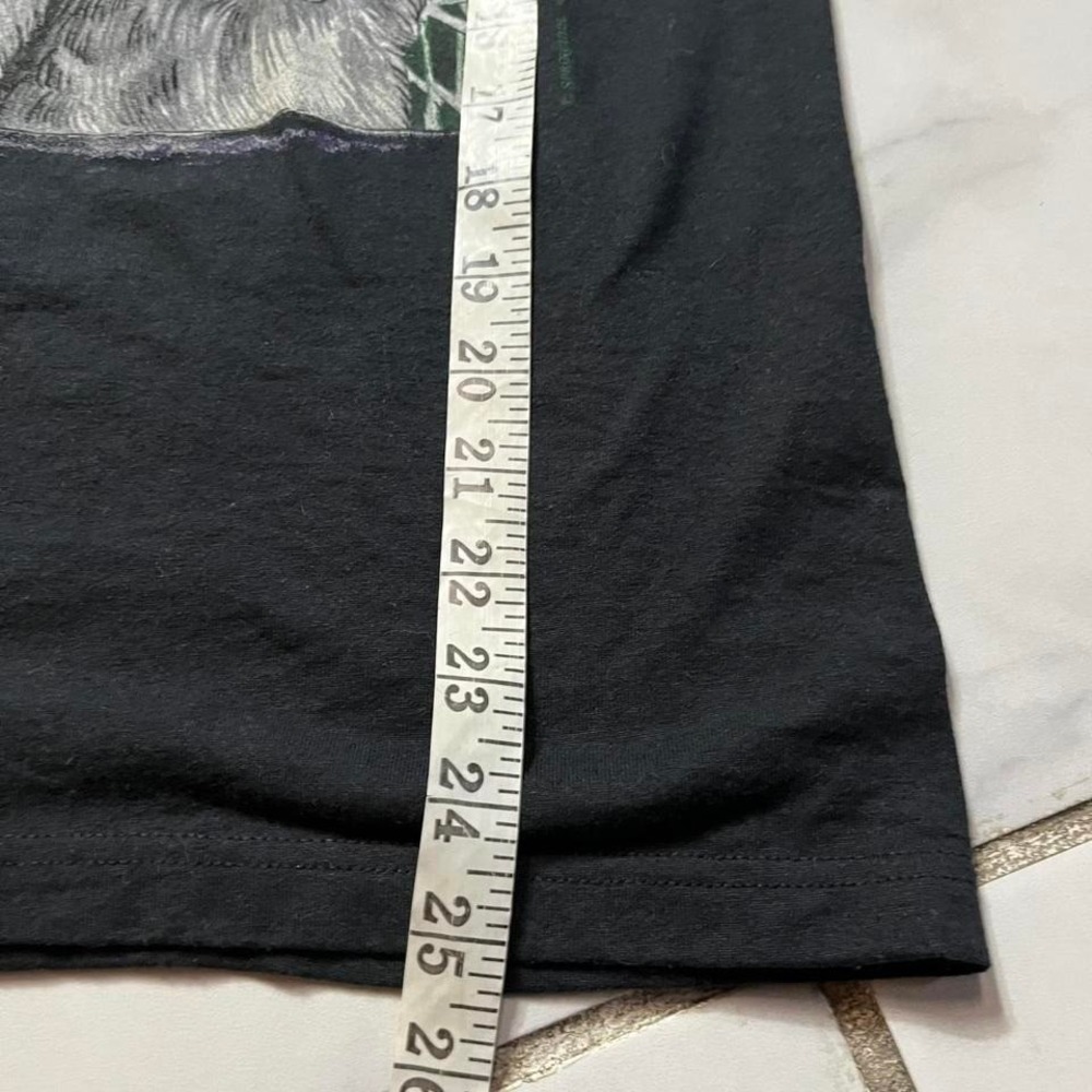 Vintage Fruit of the Loom black wolf tee Size S - Picture 5 of 5